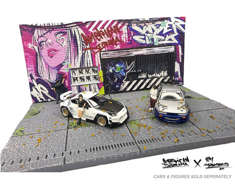 American Diorama 1/64 MiJo Exclusives LA Street Art Diorama Cyber Punk A - GT Hobby Store