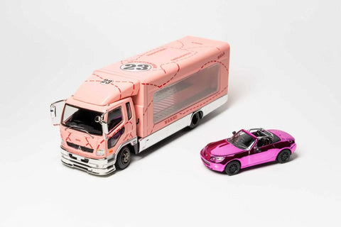 GCD 1/64 Lifting Van w/ Pink Pig Chrome MX-5