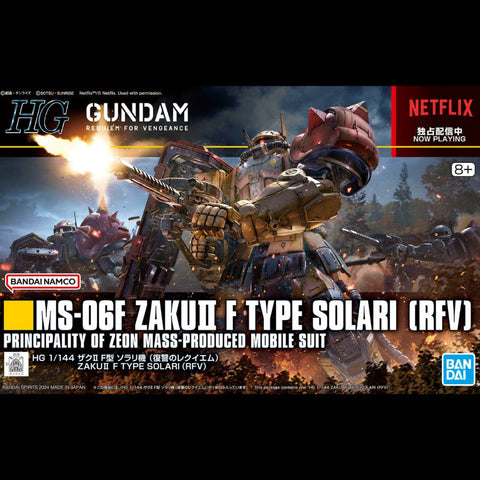 Bandai HGUC 1/144 MS-06F Zaku II F Type Solari Custom (Gundam Requiem For Vengeance) - GT Hobby Store