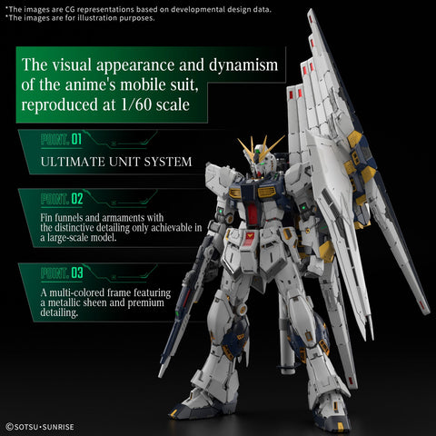 BANDAI PG UNLEASHED 1/60 ν Nu GUNDAM - GT Hobby Store