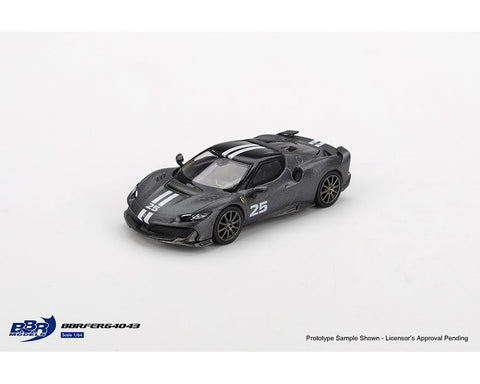 BBR 1:64 Ferrari 296 Speciale – Grigio Silverstone Opaco - GT Hobby Store