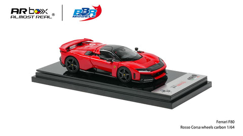 BBR 1/64 Ferrari F80 Rosso Corsa With Carbon Wheels (CTE 2026) - GT Hobby Store