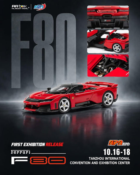 BBR 1/64 Ferrari F80 Rosso Corsa With Silver Wheels (APA XPO 2026) - GT Hobby Store