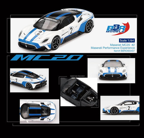 BBR 1/64 Maserati MC20 2 Maserati Performance Experience - GT Hobby Store