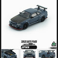 BM Creations x K3 1/64 Top Secret BNR34 GREY BLUE with Carbon Bonnet (TAS Tokyo 2026 Limited Version) RHD Top Secret official licensed / Number Plated) - GT Hobby Store