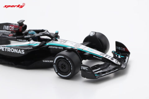 Spark 1/64 Mercedes-AMG PETRONAS Formula One Team No.63 F1 W15 E Performance Bahrain GP 2024 George Russell