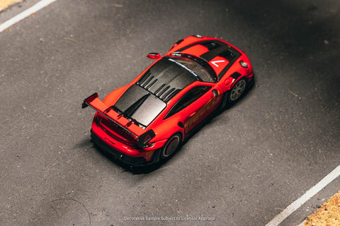 Tarmac Works x Minichamps 1/64 Porsche GT3RS (992.1) MR – Red – Showcase