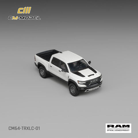 CM Model 1/64 2024 Ram 1500 TRX 6.2L Supercharged V8 – Final Edition Stellantis Diamond White Crystal Pearl - GT Hobby Store