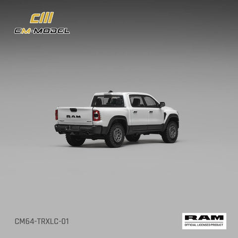 CM Model 1/64 2024 Ram 1500 TRX 6.2L Supercharged V8 – Final Edition Stellantis Diamond White Crystal Pearl - GT Hobby Store