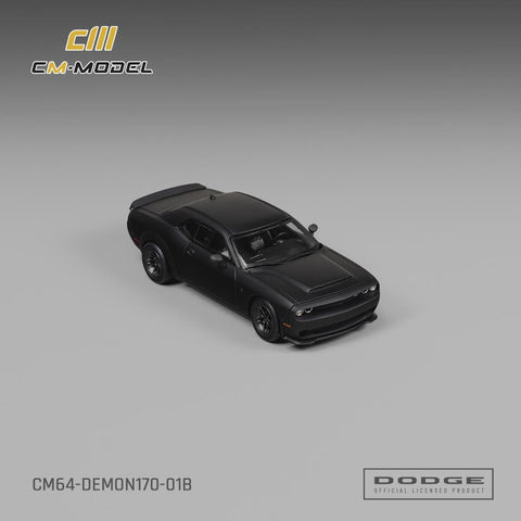 CM Model 1/64 Dodge Demon 170 Matte Black - GT Hobby Store