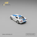 CM Model 1/64 Dodge Viper(ZBI) Stone White With Blue Racing Stripes - GT Hobby Store