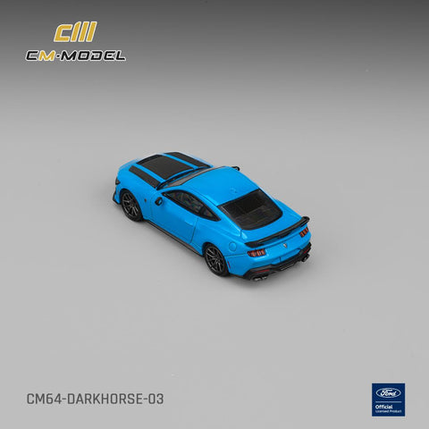 CM Model 1/64 Ford Darkhorse Grabber Blue With Black Hood Stripes - GT Hobby Store