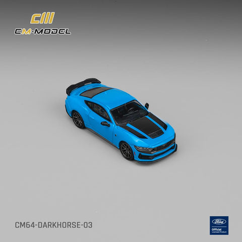 CM Model 1/64 Ford Darkhorse Grabber Blue With Black Hood Stripes - GT Hobby Store