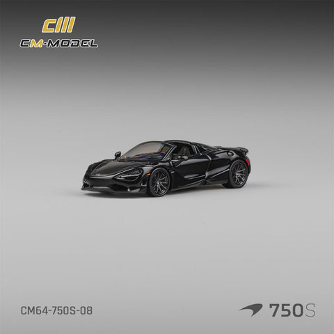 CM Model 1/64 Mclaren 750S Spider Onyx Black - GT Hobby Store