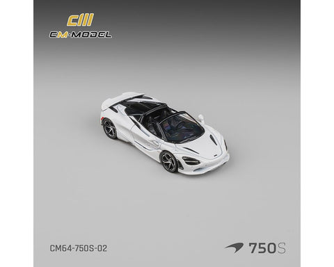 CM Model 1:64 Mclaren 750S Spider – Silica White – Limited Edition - GT Hobby Store