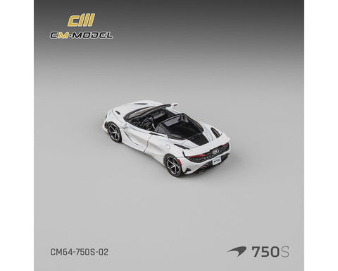 CM Model 1:64 Mclaren 750S Spider – Silica White – Limited Edition - GT Hobby Store