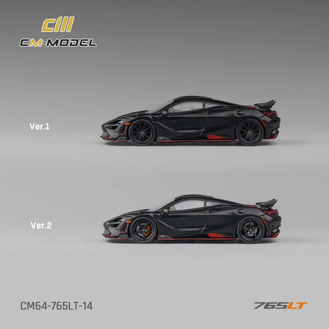 CM Model 1/64 McLaren 765LT Matt Black - GT Hobby Store
