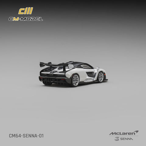 CM Model 1/64 McLaren Senna Silica White - GT Hobby Store