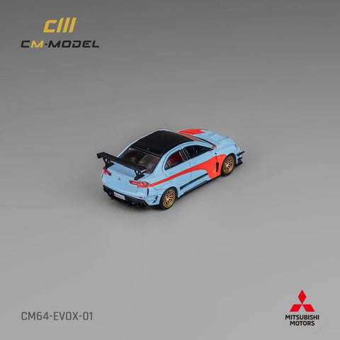 CM Model 1/64 Misubishi Lancer Evo X Varis Widebody (Orange/Blue) - GT Hobby Store