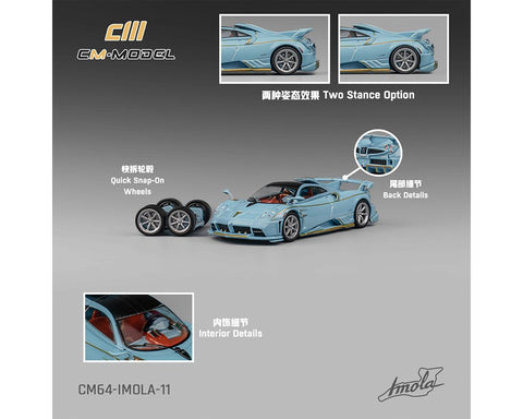 CM Model 1:64 Pagani Imola – Azzurro Sardegna - Limited Edition - GT Hobby Store