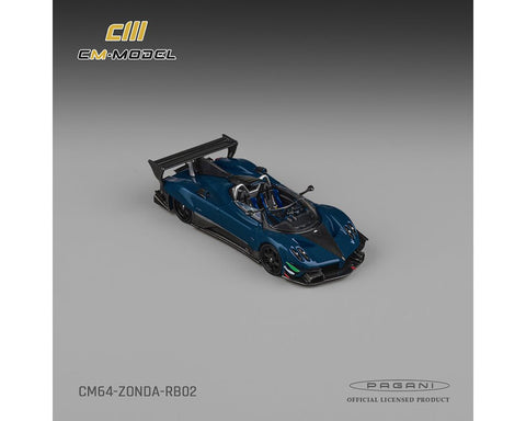 CM Model 1:64 Pagani Zonda Revolution Barchetta Blue Fullcarbon – Limited Edition - GT Hobby Store