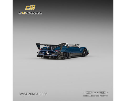 CM Model 1:64 Pagani Zonda Revolution Barchetta Blue Fullcarbon – Limited Edition - GT Hobby Store