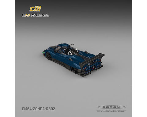 CM Model 1:64 Pagani Zonda Revolution Barchetta Blue Fullcarbon – Limited Edition - GT Hobby Store