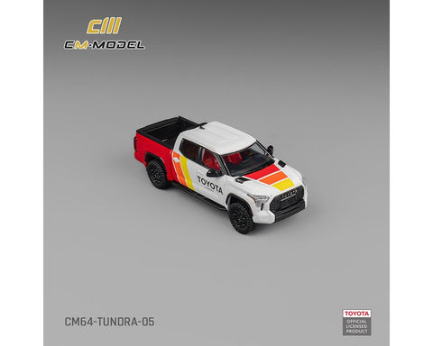 CM Model 1:64 Toyota Tundra Baja Heritage – White w/ Racing Stripes – Limited Edition - GT Hobby Store