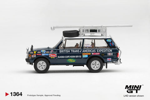 Mini GT 1/64 Range Rover 1971 British Trans-Americas Expedition (VXC-765K)