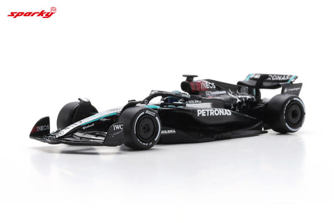 Spark 1/64 Mercedes-AMG PETRONAS Formula One Team No.63 F1 W15 E Performance Bahrain GP 2024 George Russell
