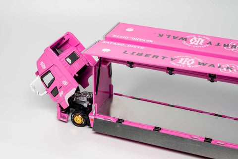 GCD 1/64 Hino 700 LB Pink - Kayano Distribution Edition - GT Hobby Store