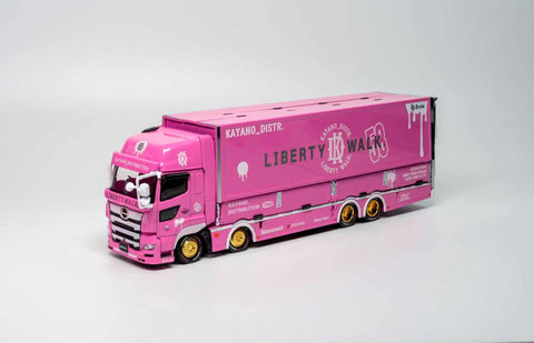 GCD 1/64 Hino 700 LB Pink - Kayano Distribution Edition - GT Hobby Store