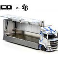 GCD 1/64 LBWK Mitsubishi Fuso Super Great Transporter TAS Special – Silver - GT Hobby Store