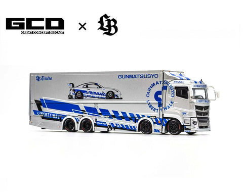 GCD 1/64 LBWK Mitsubishi Fuso Super Great Transporter TAS Special – Silver - GT Hobby Store