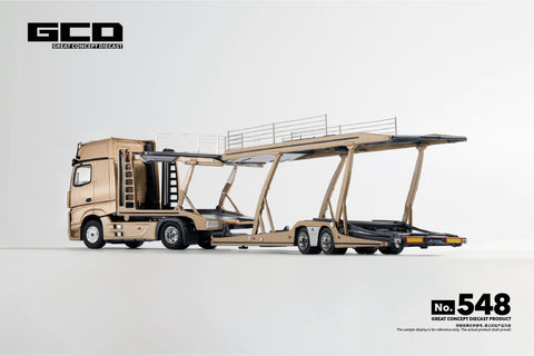 GCD 1/64 Mercedes-Benz Actros Auto Transporter – Gold - GT Hobby Store