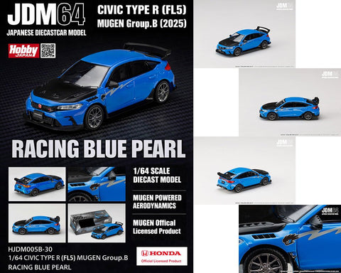 Hobby Japan 1:64 Honda Civic Type R (FL5) MUGEN Group B 2024 – Racing Blue Pearl - GT Hobby Store
