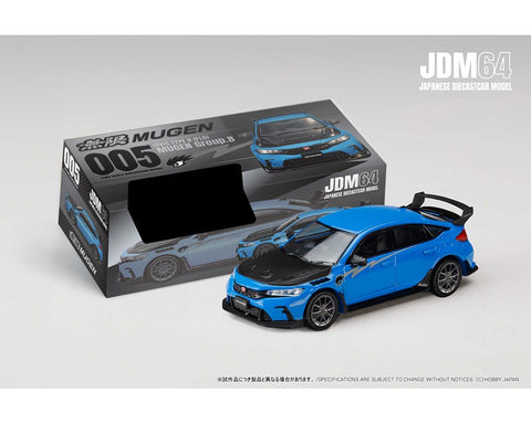 Hobby Japan 1:64 Honda Civic Type R (FL5) MUGEN Group B 2024 – Racing Blue Pearl - GT Hobby Store