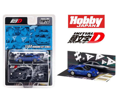 Hobby Japan 1:64 Initial D Diorama Set Series Toyota MR2 (SW20)/Initial D Kai Kogashiwa VS Takumi Fujiwara - GT Hobby Store