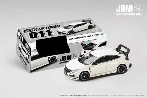 Hobby Japan JDM64 1/64 Mugen Civic Type R (FK8) 2017 - Championship White - GT Hobby Store