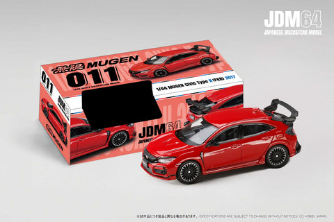 Hobby Japan JDM64 1/64 Mugen Civic Type R (FK8) 2017 - Flame Red - GT Hobby Store