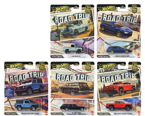 Hot Wheels 1:64 Car Culture 10th Anniversary 2026 Road Trip V Assortment (Set of 5) - GT Hobby Store