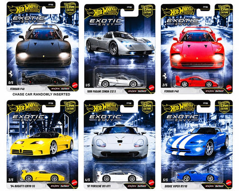 Hot Wheels Premium 1/64 Car Culture 2027 10-Piece B Assortment - Exotic Envy - GT Hobby Store