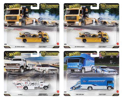Hot Wheels Premium Team Transport 4 - Piece J Assortment (Sealed Case) - GT Hobby Store
