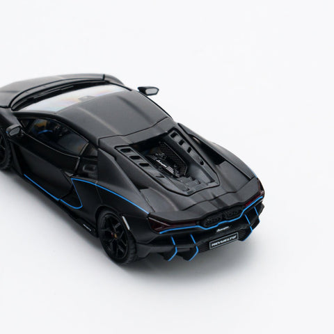 Hung Hing 1/64 Lamborghini Revuelto - Black w/ Blue Accent - GT Hobby Store