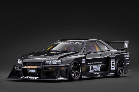 Ignition Model 1/18 LB-ER34 Super Silhouette SKYLINE Black - GT Hobby Store