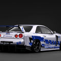 Ignition Model 1/18 LB-ER34 Super Silhouette SKYLINE Silver - GT Hobby Store