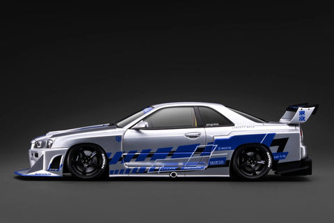 Ignition Model 1/18 LB-ER34 Super Silhouette SKYLINE Silver - GT Hobby Store