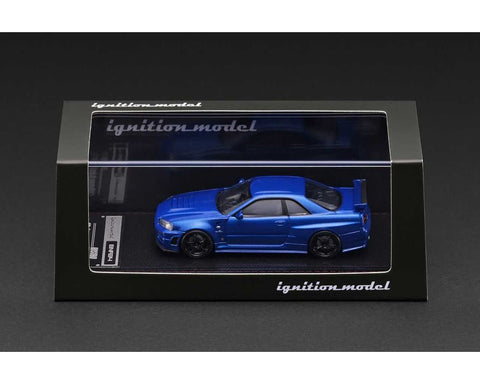 Ignition Model 1:64 Nissan Skyline GT - R (BNR34) NISMO – Customized Blue Metallic – Limited Edition - GT Hobby Store
