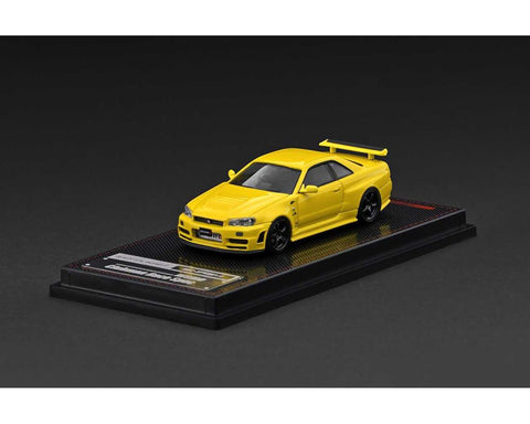 Ignition Model 1:64 Nissan Skyline GT - R (BNR34) NISMO – Customized Yellow Metallic – Limited Edition - GT Hobby Store