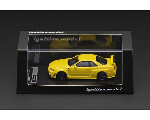 Ignition Model 1:64 Nissan Skyline GT - R (BNR34) NISMO – Customized Yellow Metallic – Limited Edition - GT Hobby Store
